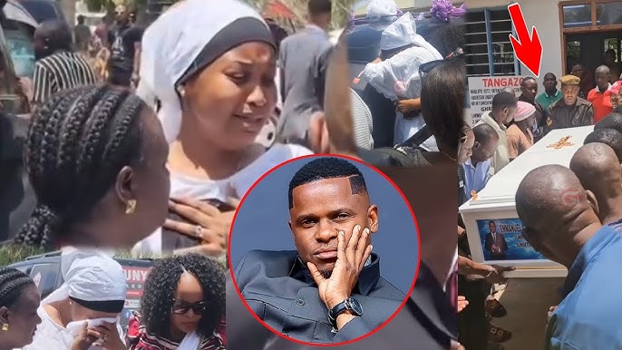 Mke wa MC PILIPILI alalia na kulikumbatia Jeneza la mume wake akimuaga kwa mara ya mwisho! inaumiza